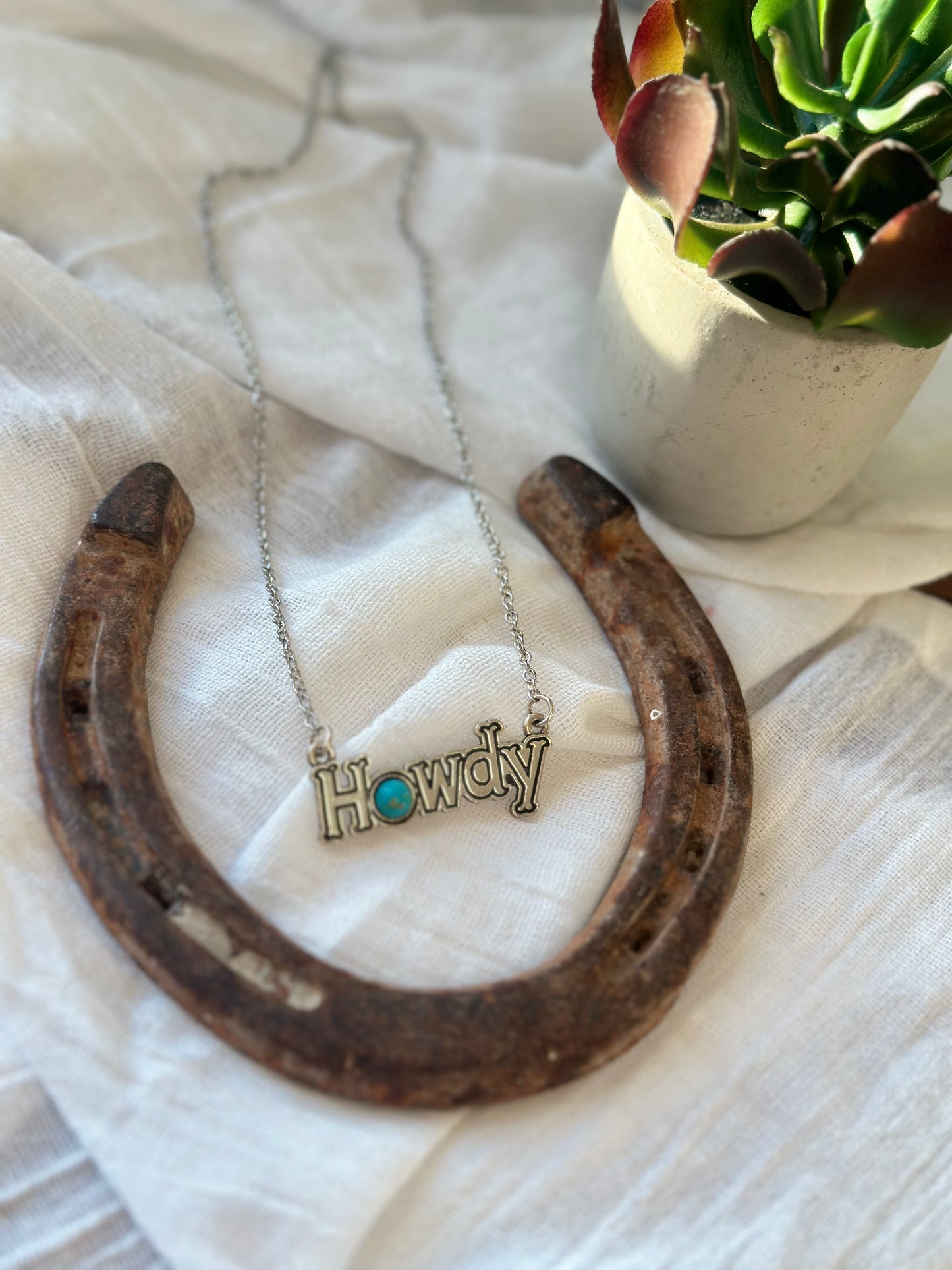 Howdy Pendant Necklace