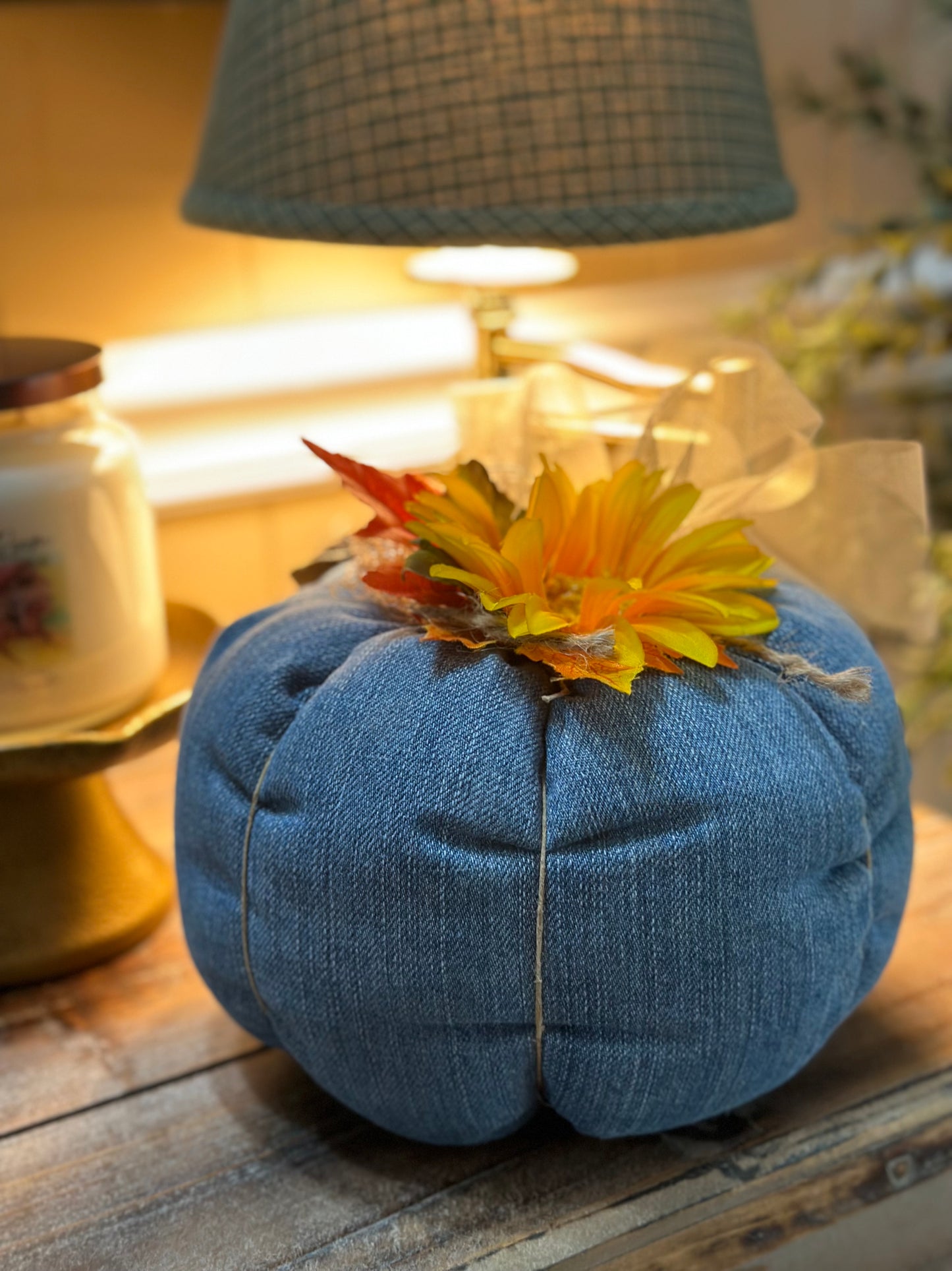 Large Denim Pumpkin
