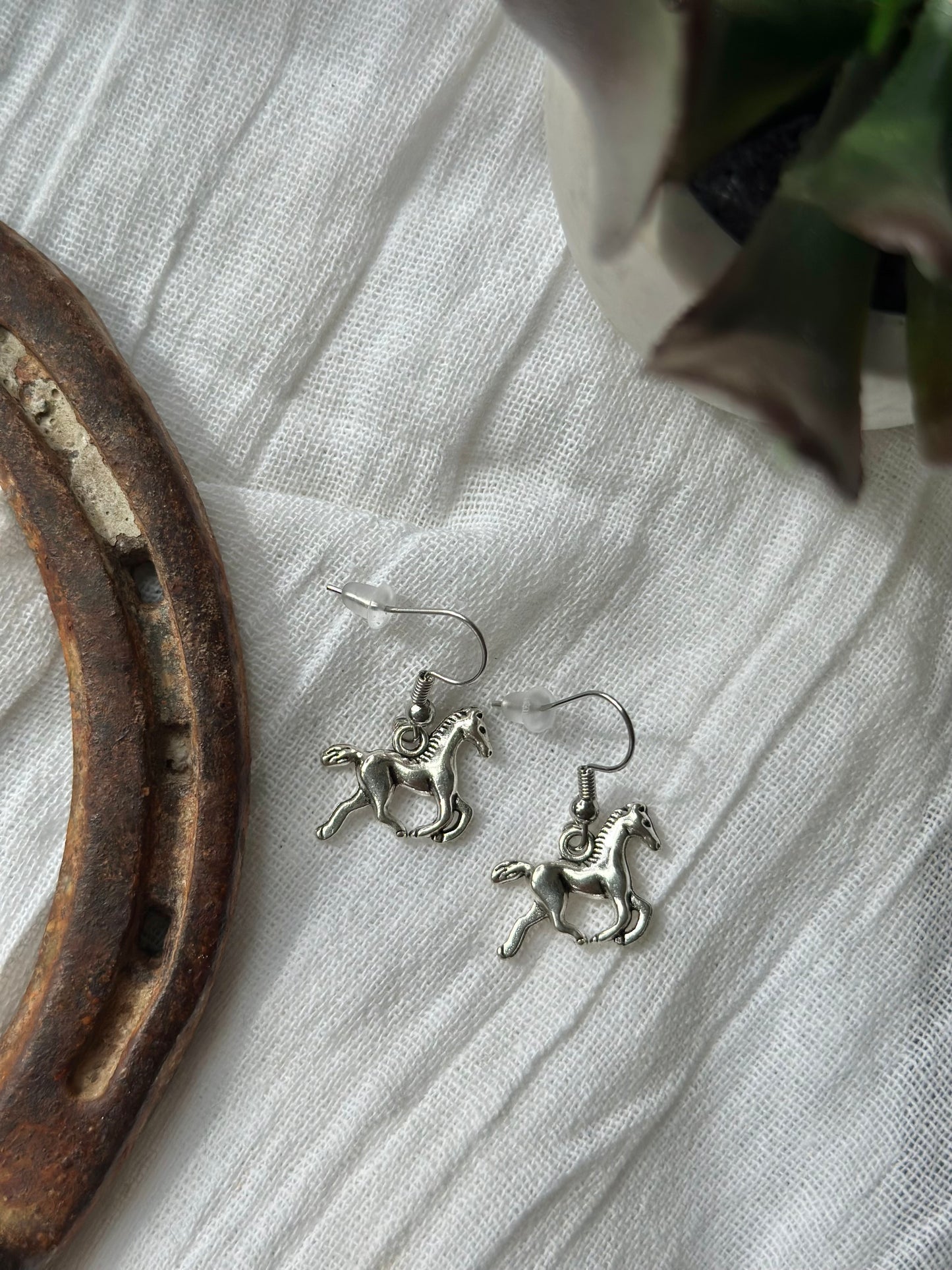 Small Horse Charm Earrings
