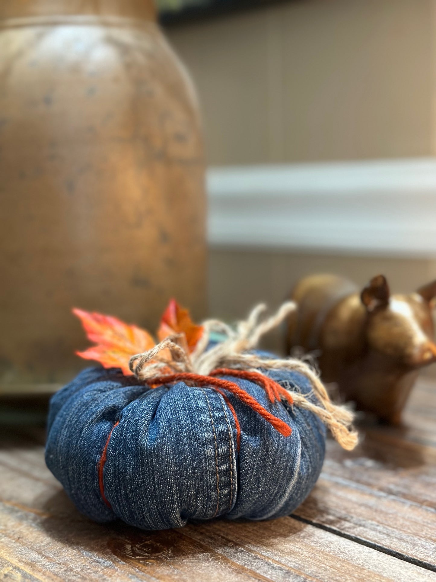 Small Denim Pumpkin