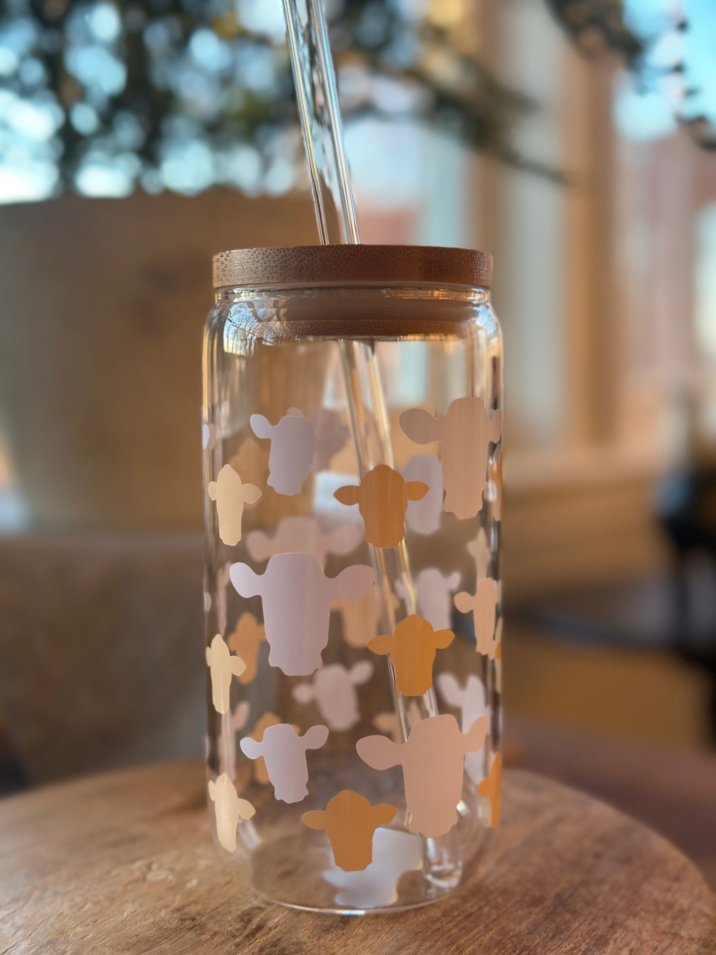 Crazy For Cows Glass Cup
