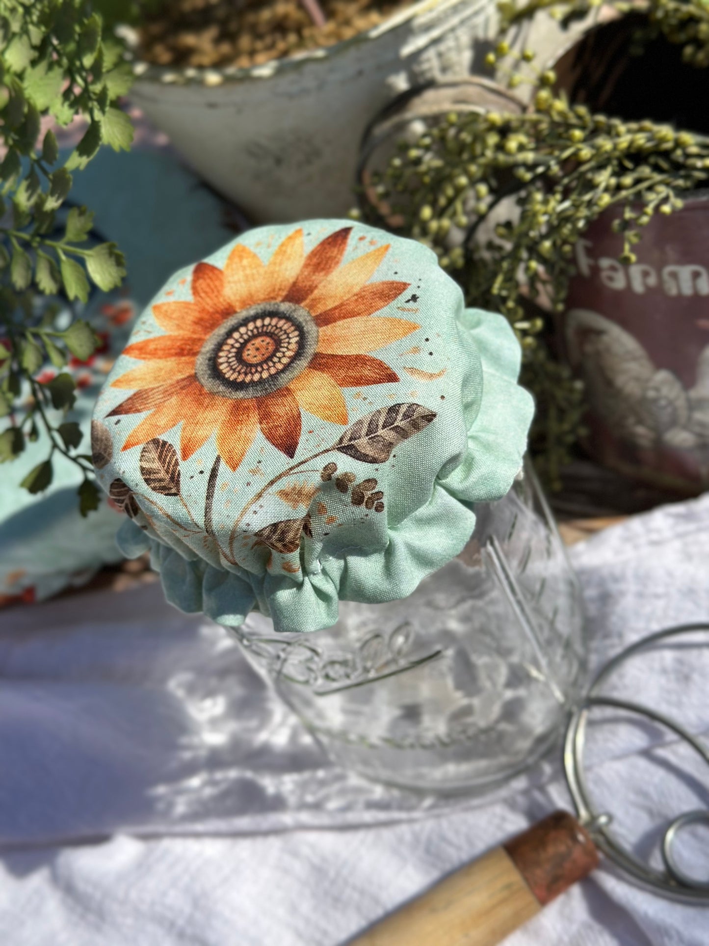 Sunflower Jar Cover (Wide Mouth)
