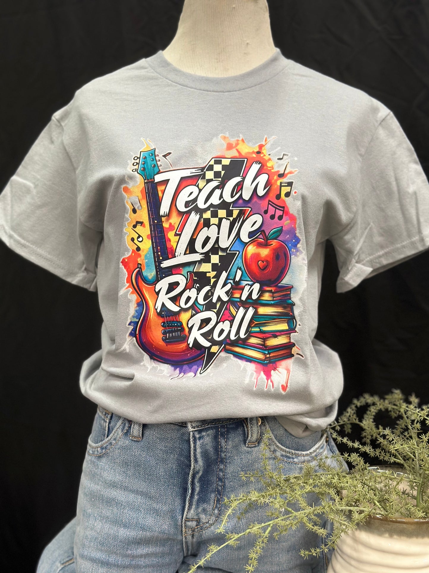 Teach Love Rock ’n Roll Graphic T-Shirt