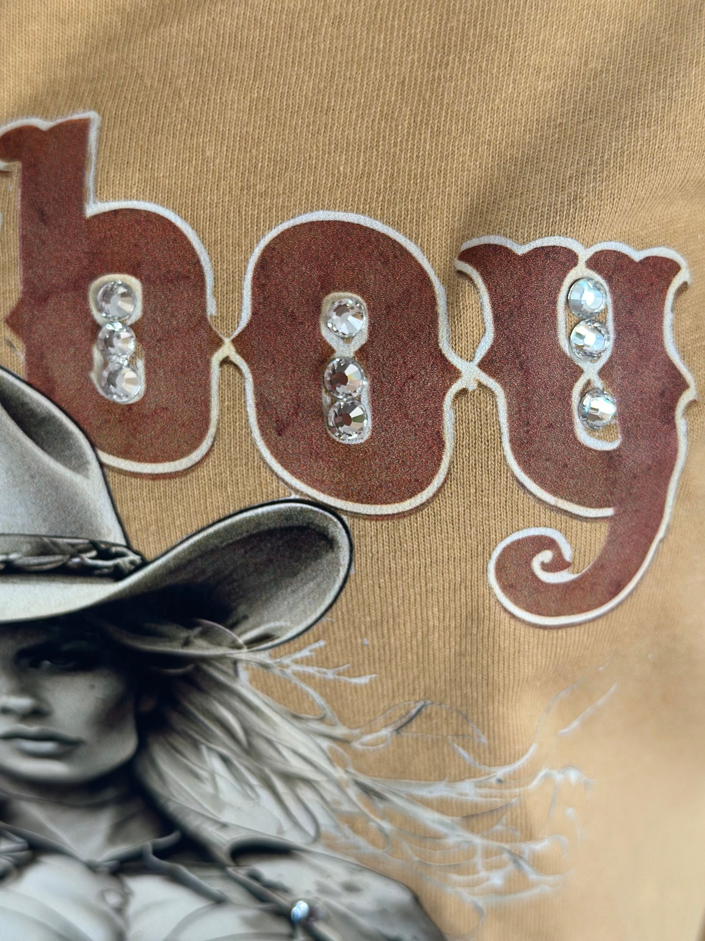 Cropped & Jeweled Cowboy I’ll Take You Away Graphic T-Shirt
