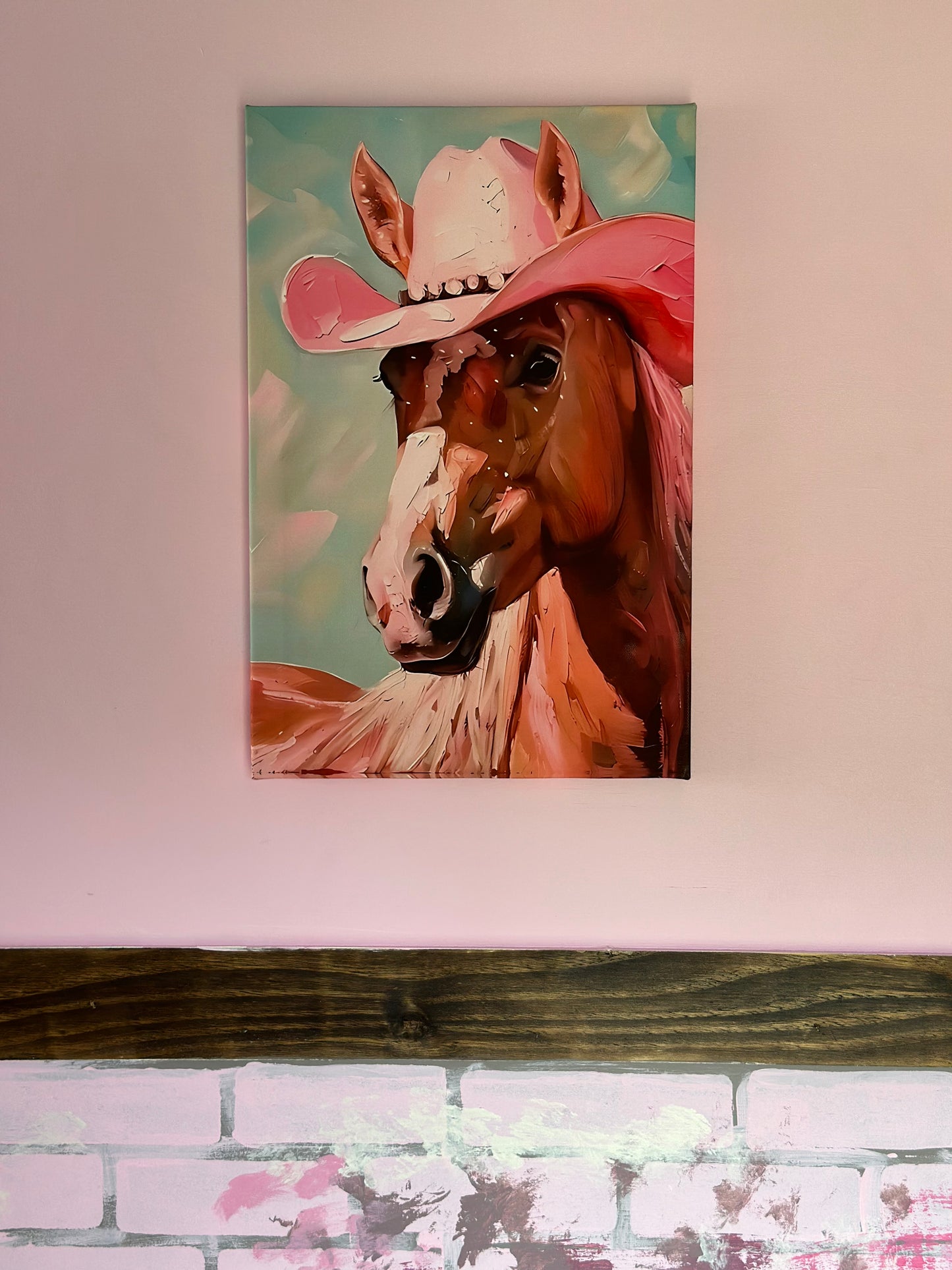 12”x18” The Pink Palomino 1.0 Canvas Print