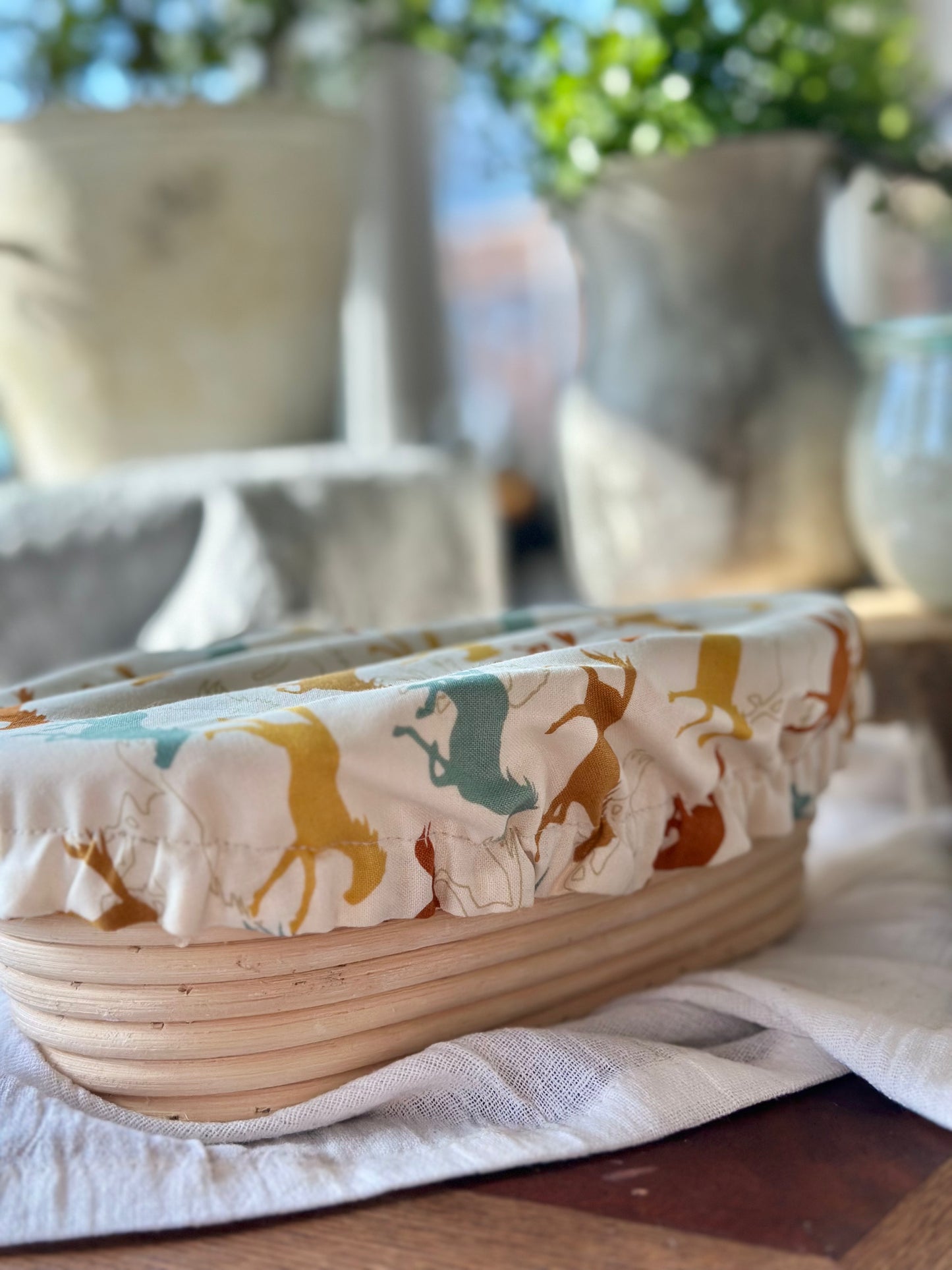 Running Horses Bowl Cover