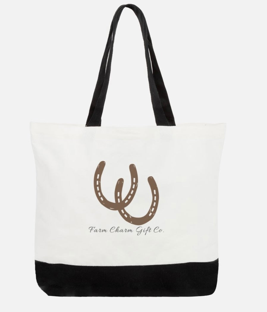 Large Cotton Farm Charm Gift Co Tote