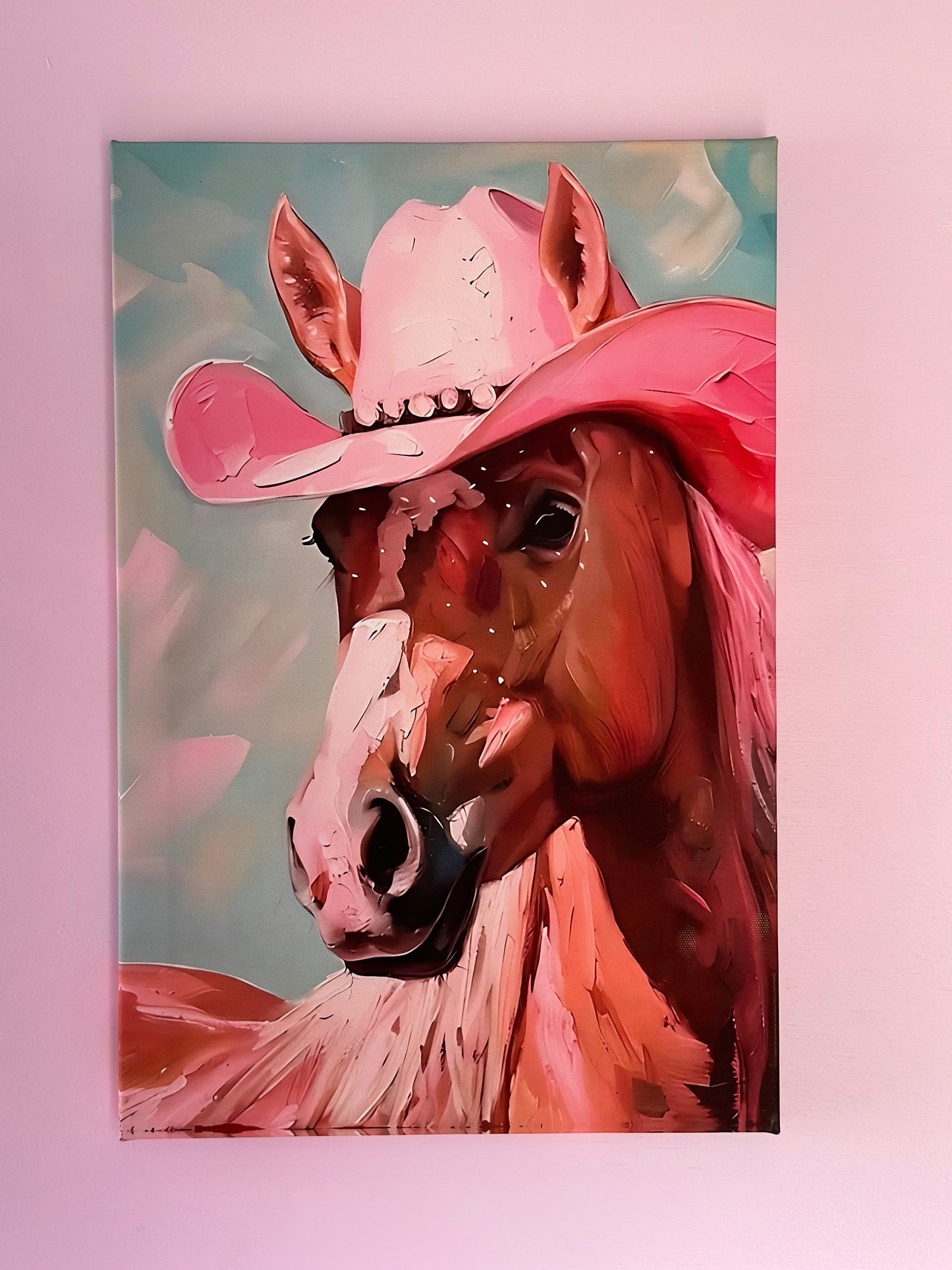 12”x18” The Pink Palomino 1.0 Canvas Print
