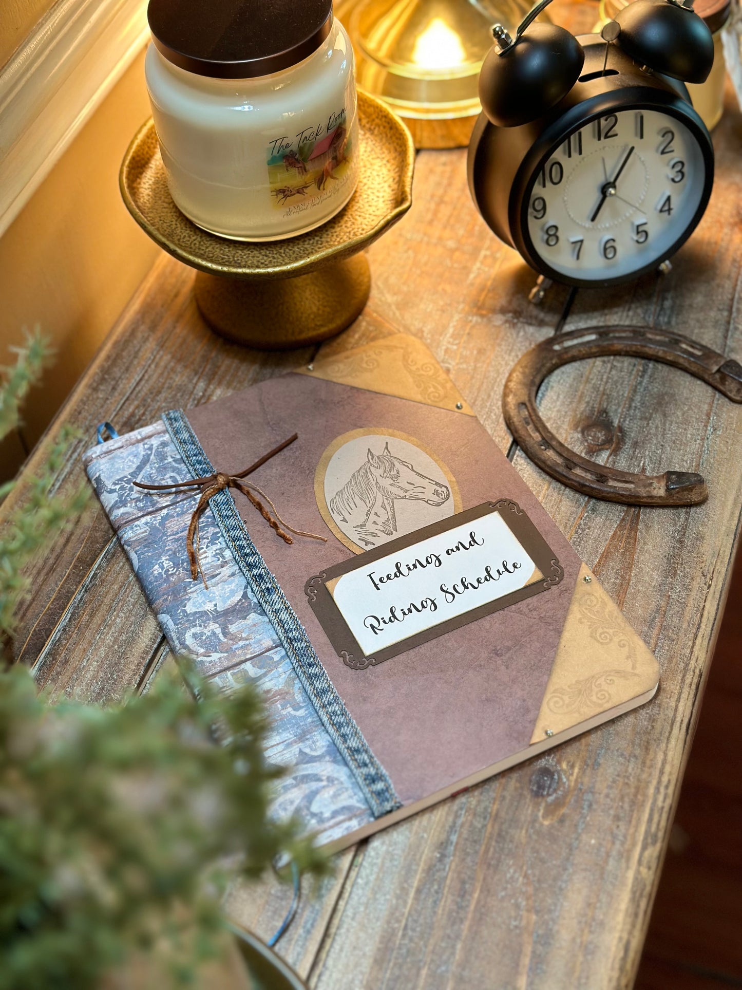 “Feeding & Riding Schedule” Handcrafted Notebook