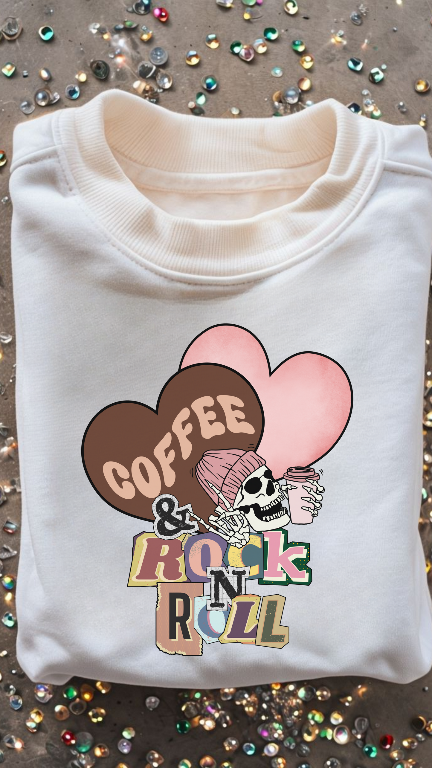 Coffee & Rock N Roll DTF Print