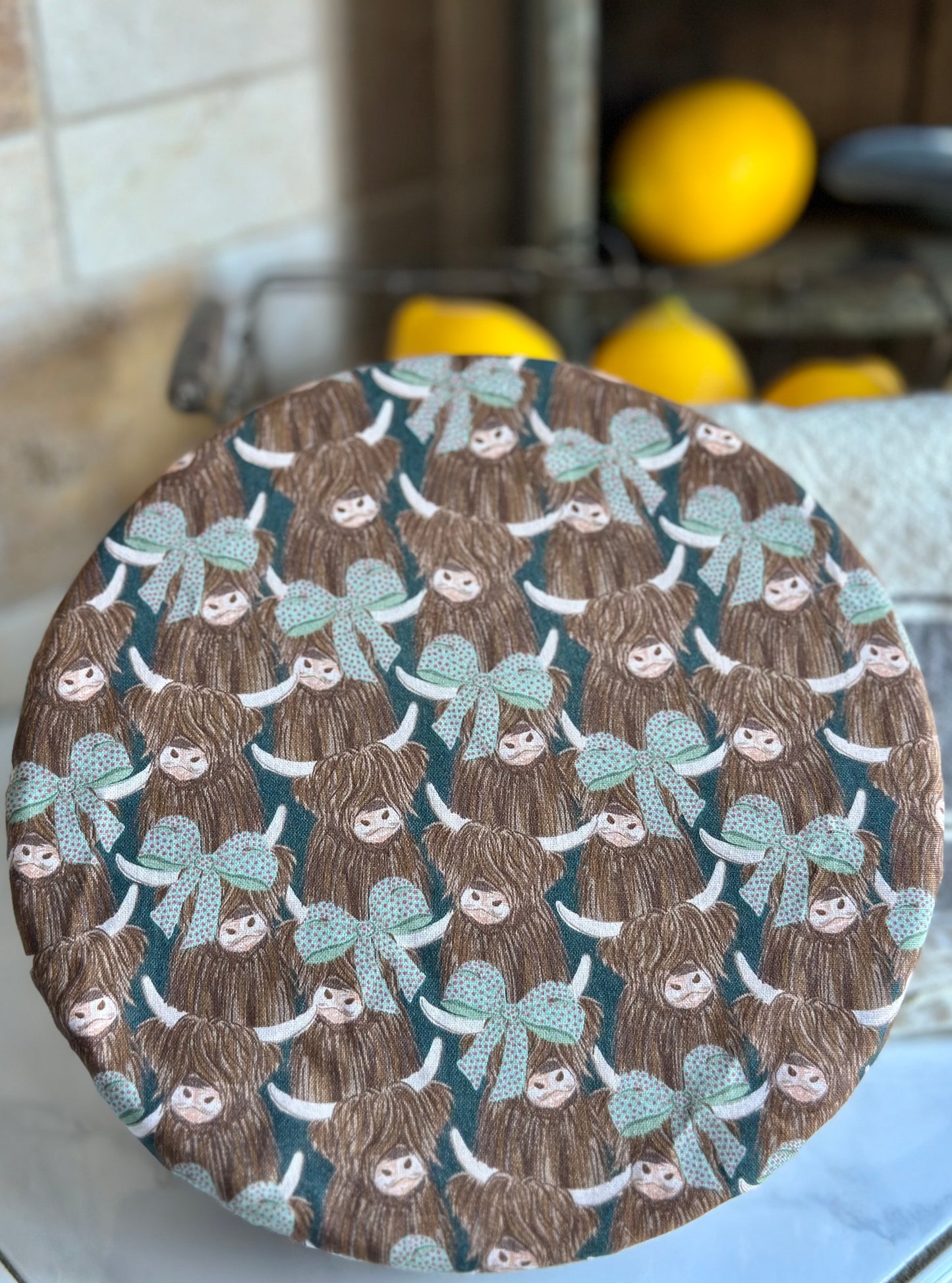 Highland Cow Bowl Cover