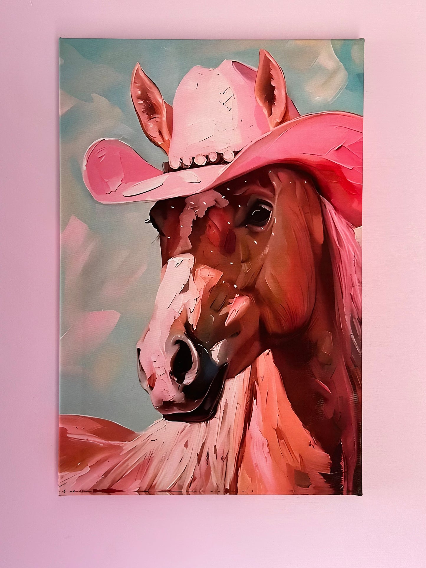 12”x18” The Pink Palomino 1.0 Canvas Print