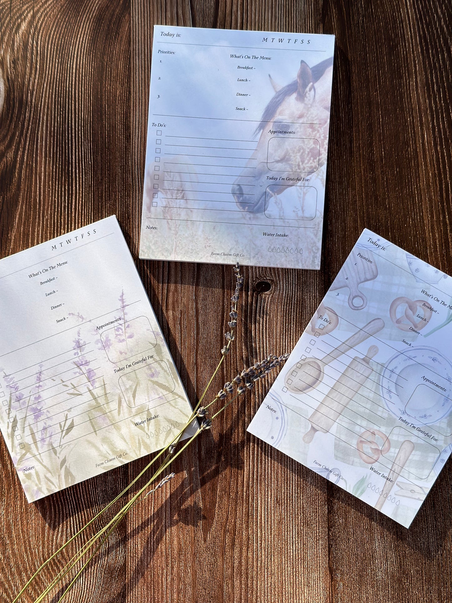 Lavender Fields Daily Planner Notepad