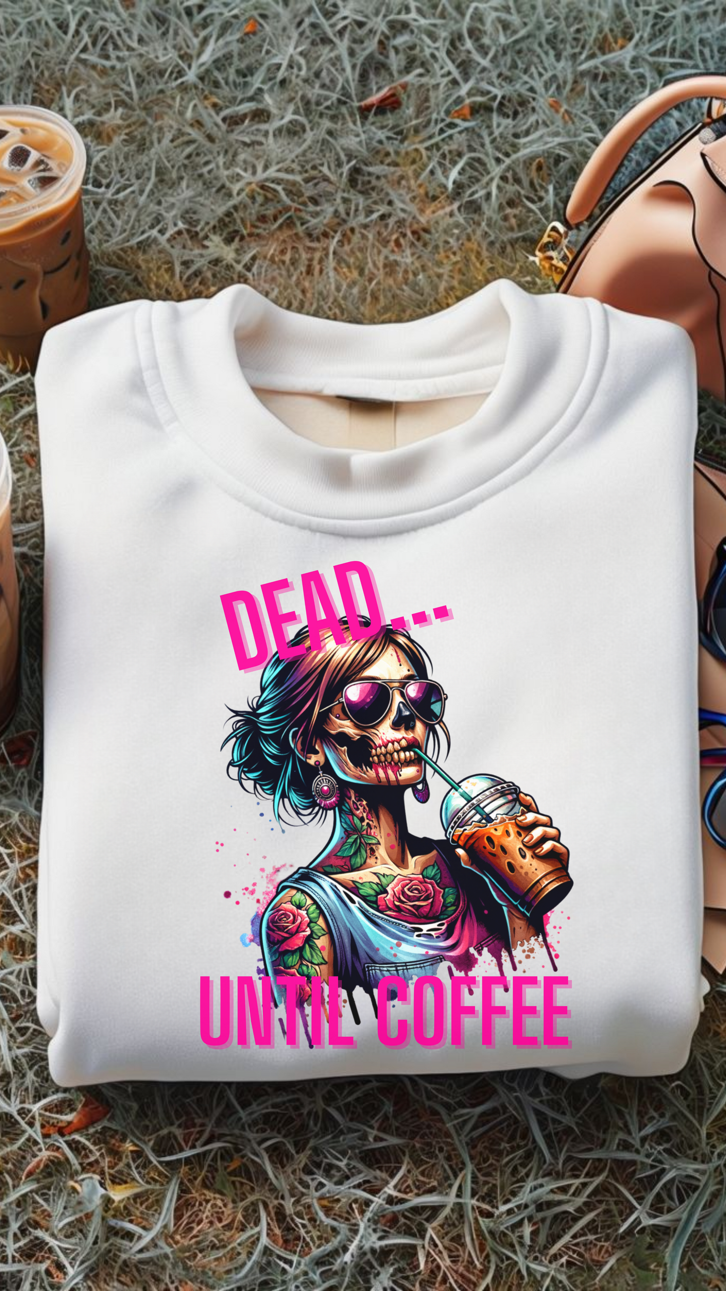 Dead Until Coffee DTF Print