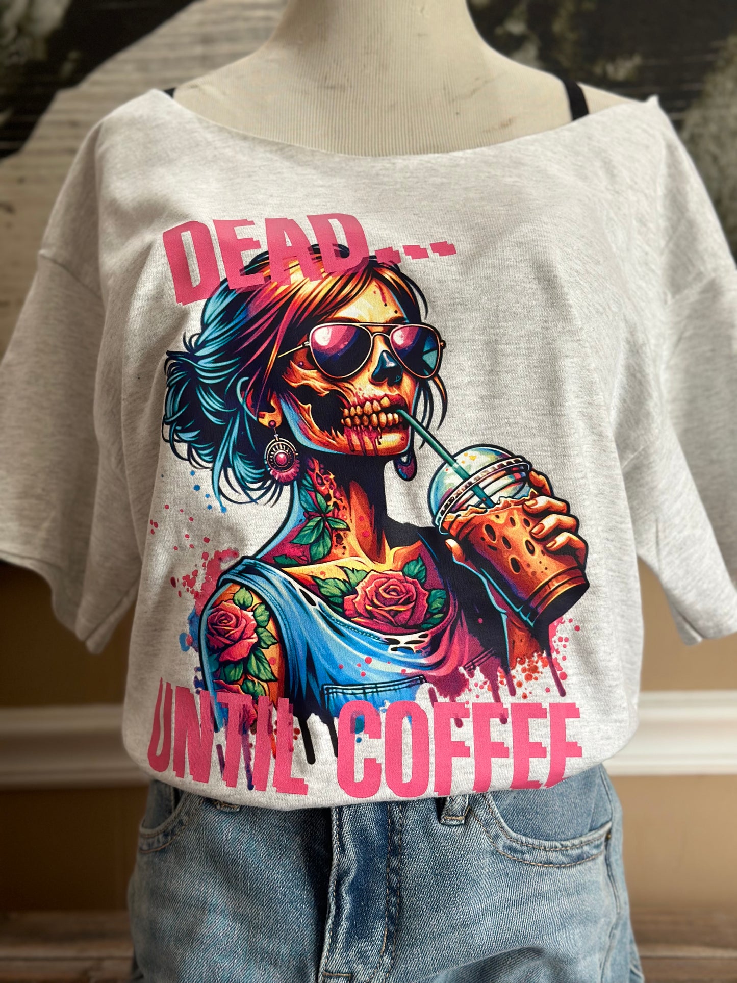 Dead… Until Coffee Graphic T-Shirt