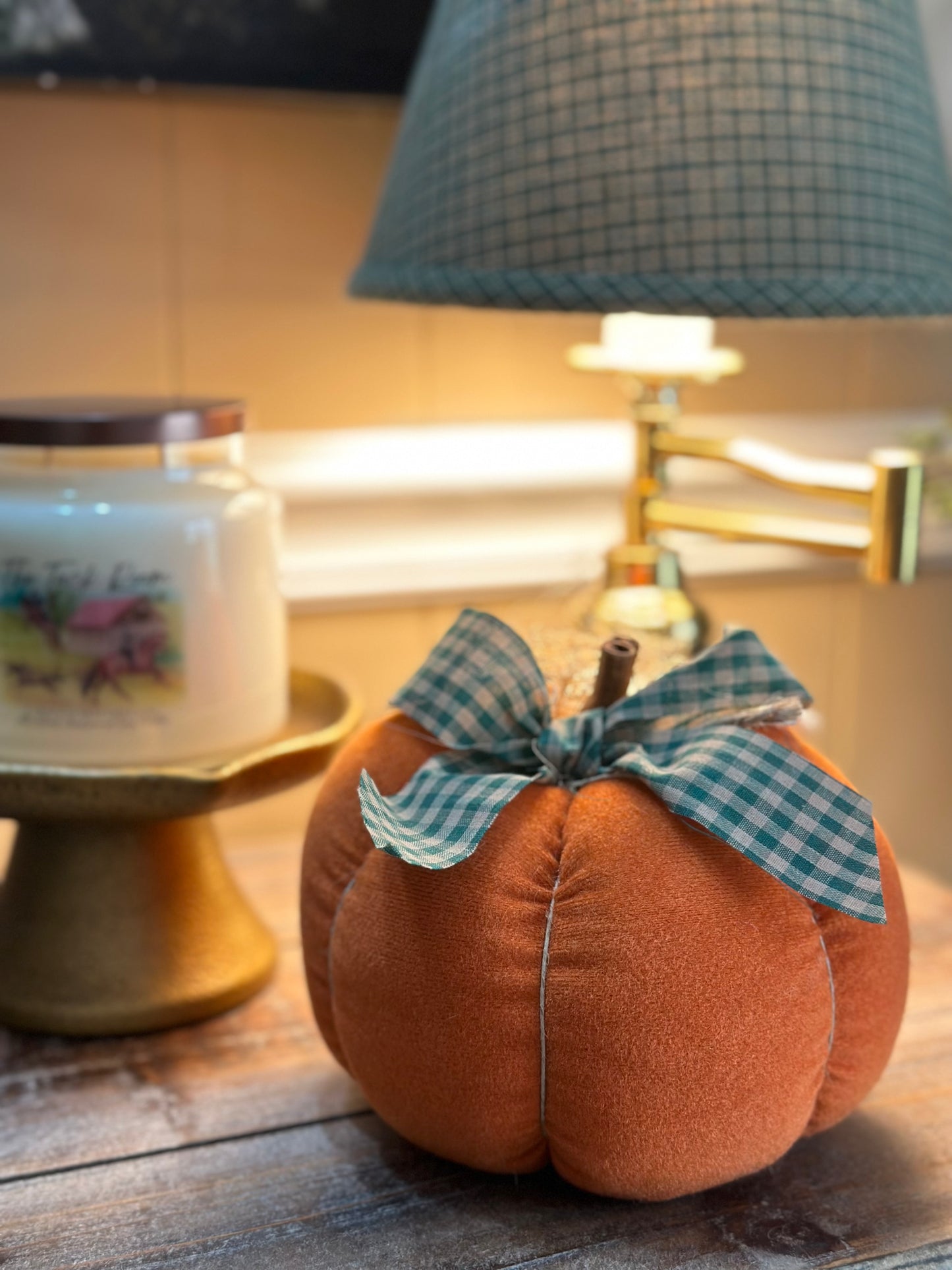 Medium Orange Plush Pumpkin