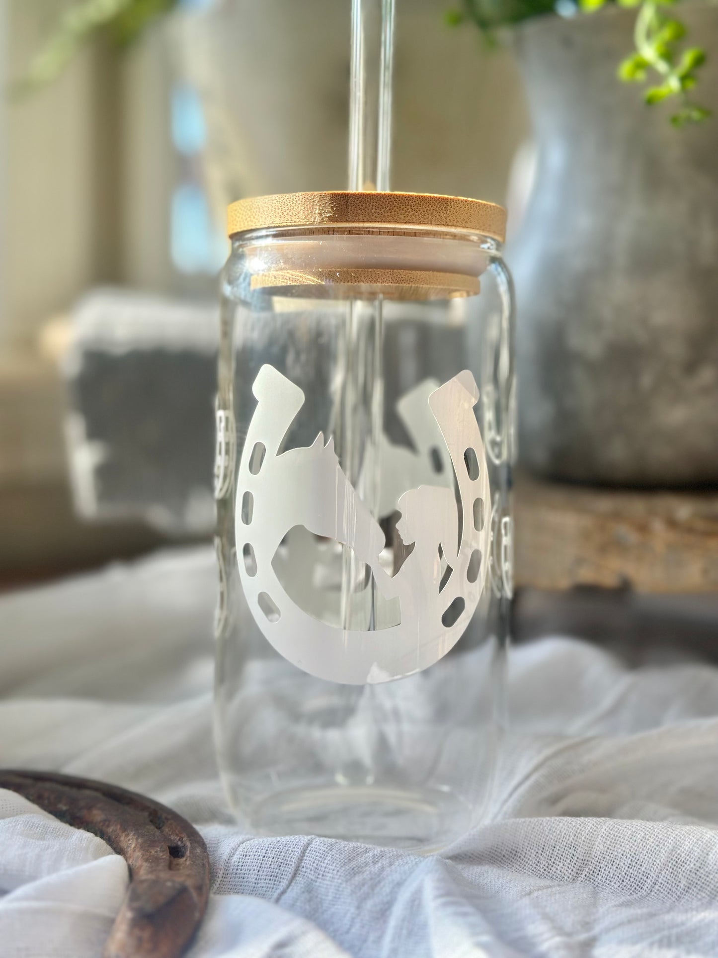 A Girl & Her Horse Glass Cup