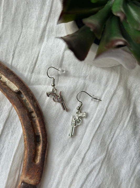 Pistol Charm Earrings