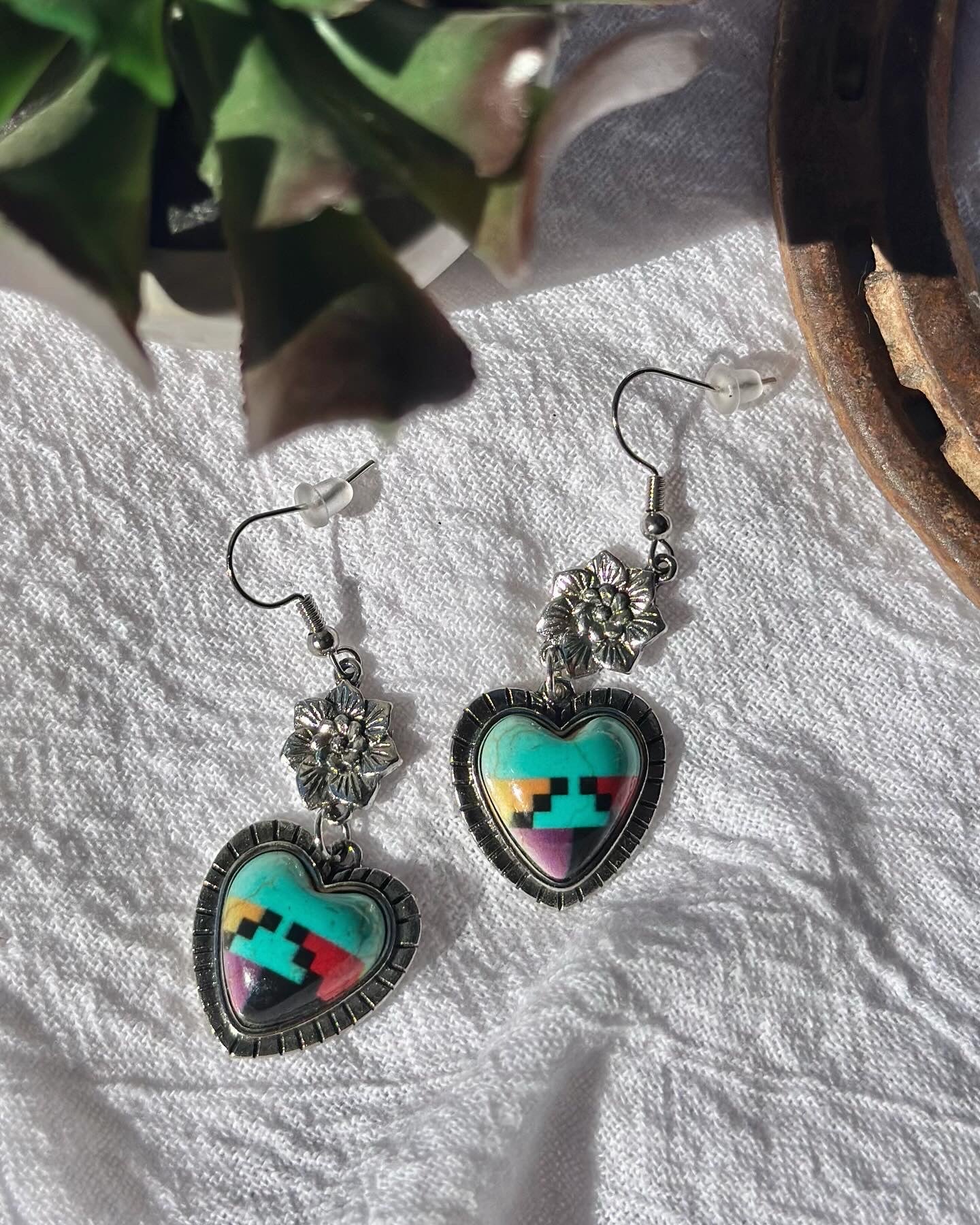 Southwestern Heart Earrings