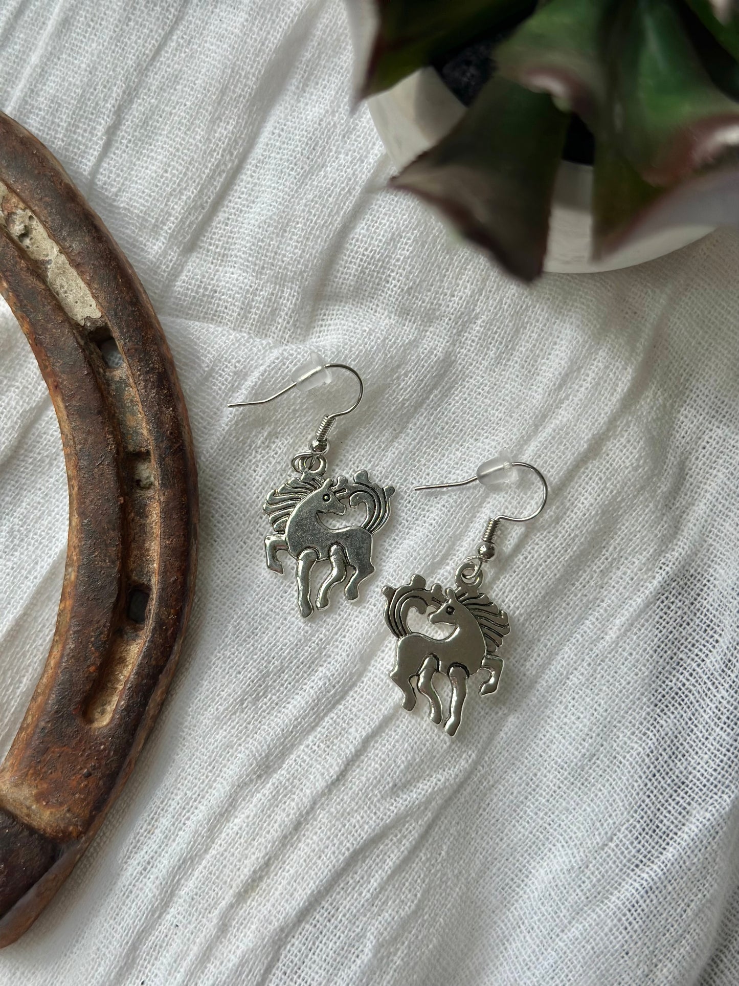 Prancing Horse Charm Earrings