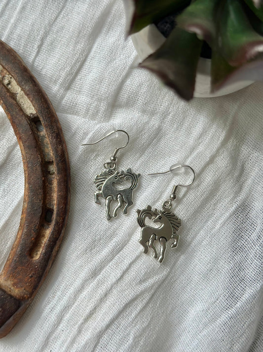 Prancing Horse Charm Earrings