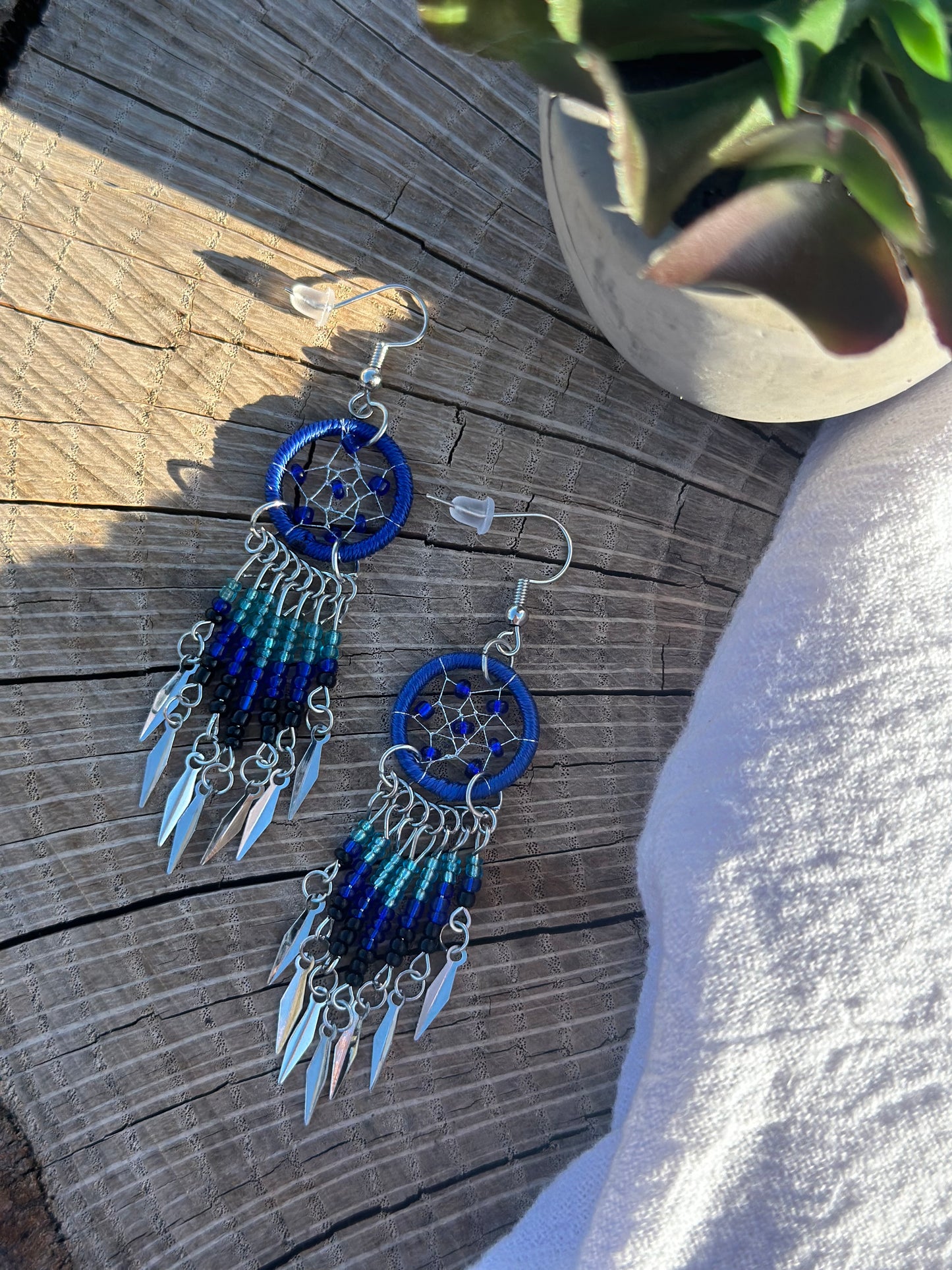 Beaded Dream Catcher Earrings