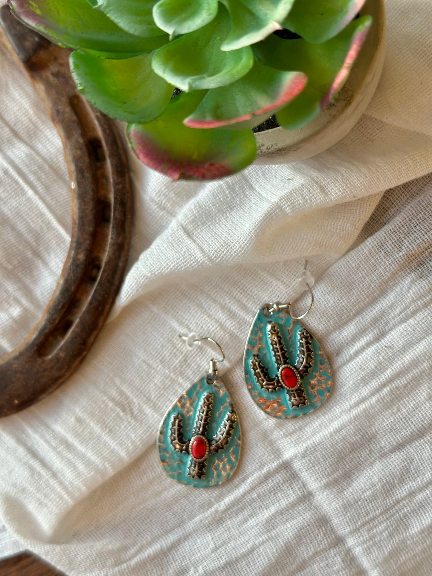 Cactus Pendant Earrings