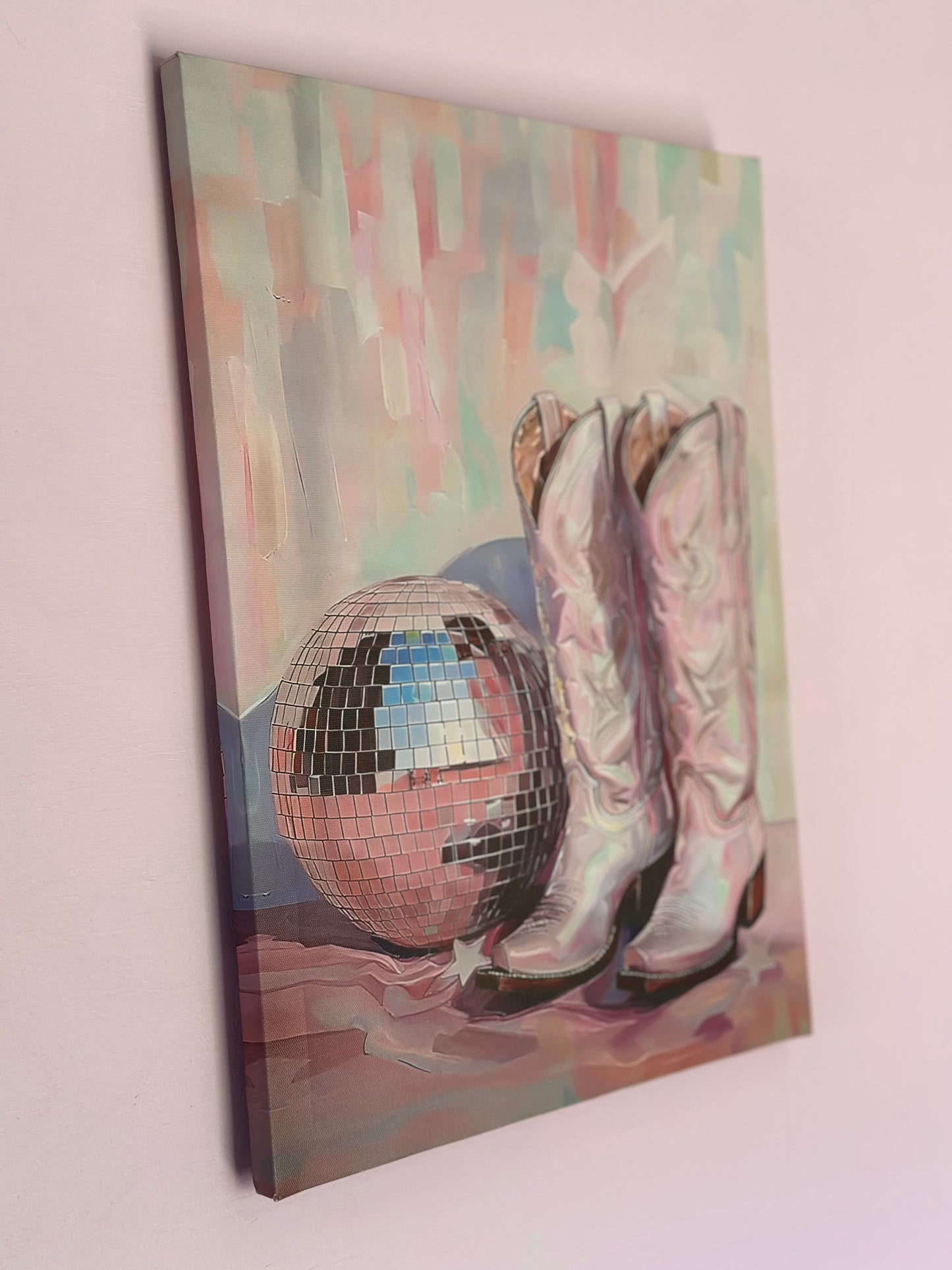 12”x16” Disco Cowgirl Canvas Print