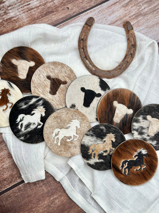 Medium Cowhide Coaster