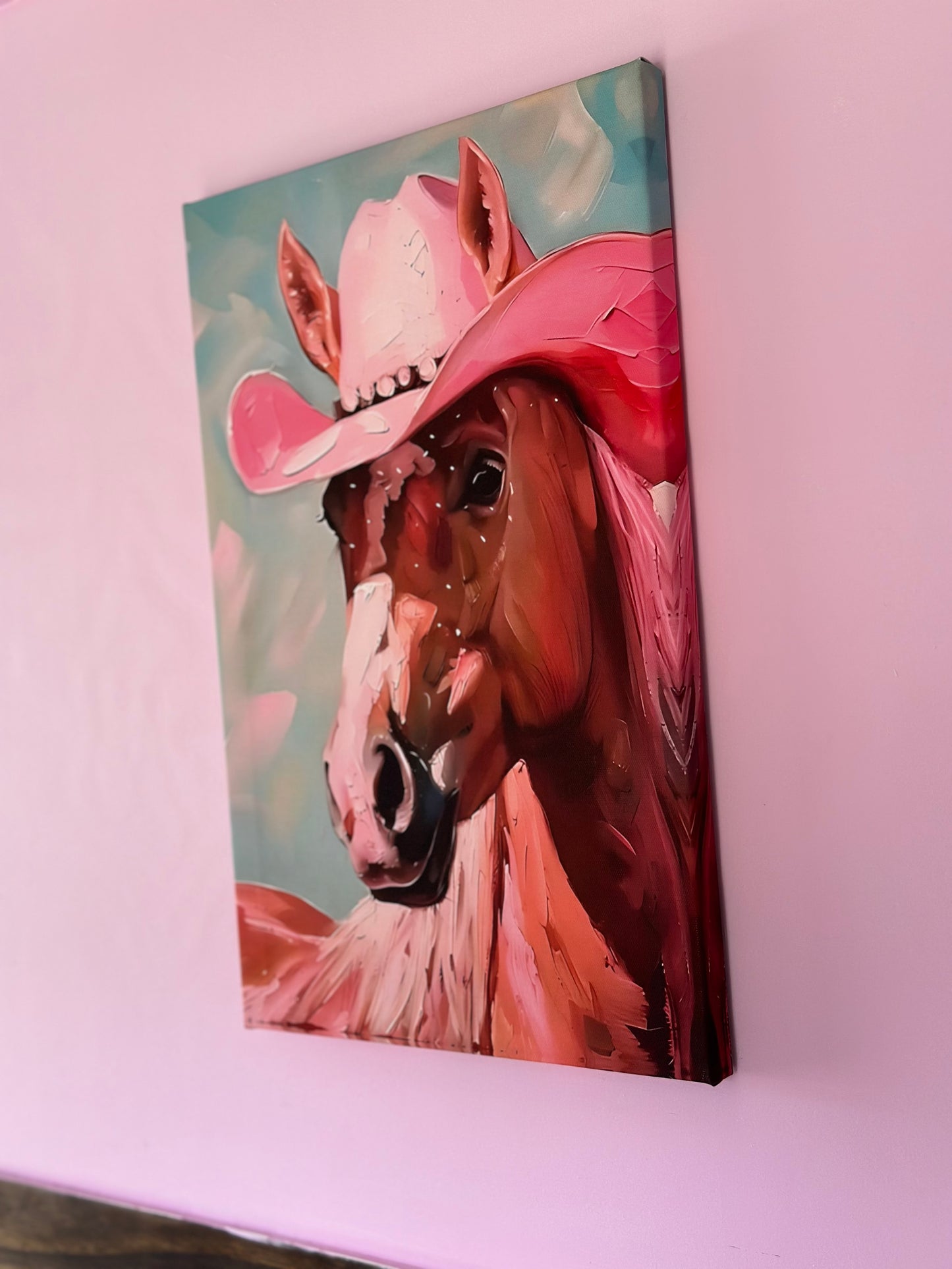 12”x18” The Pink Palomino 1.0 Canvas Print