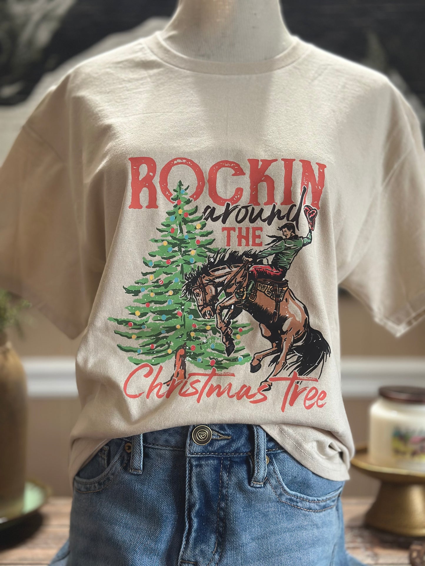 Rockin Around The Christmas Tree Graphic T-Shirt