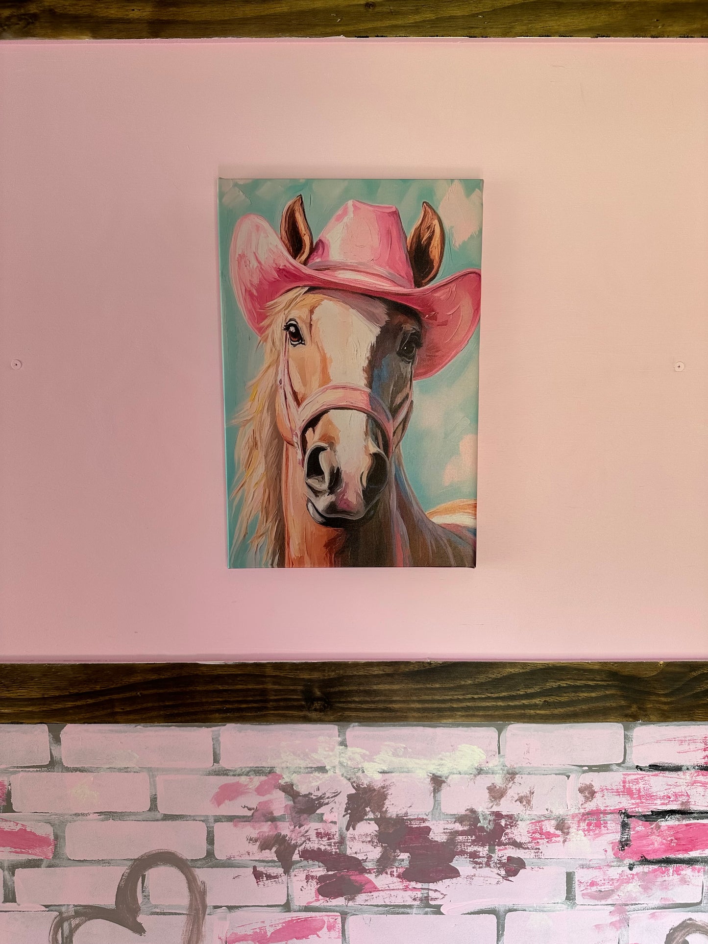 12”x18” The Pink Palomino 2.0 Canvas Print
