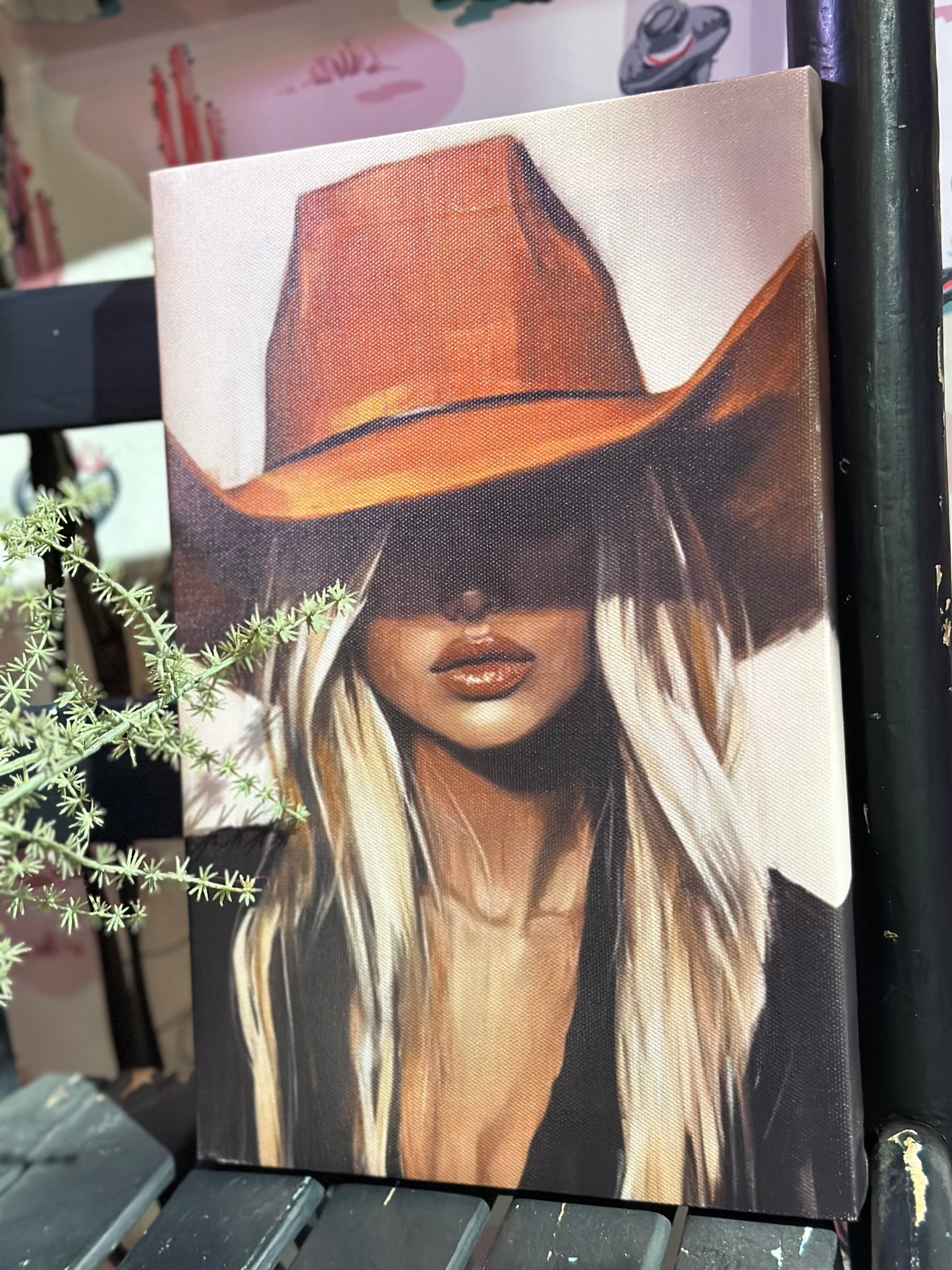 8”x12” Sexy Cowgirl 1.0 Canvas Print