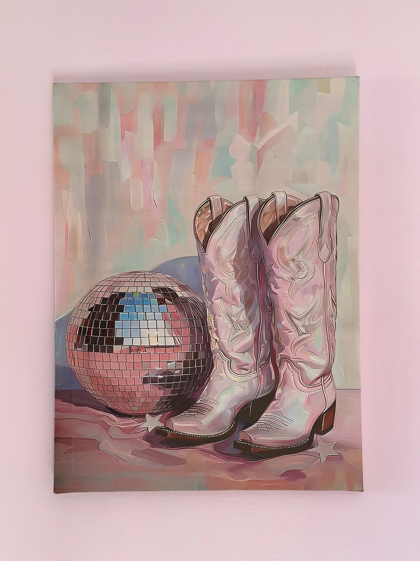 12”x16” Disco Cowgirl Canvas Print