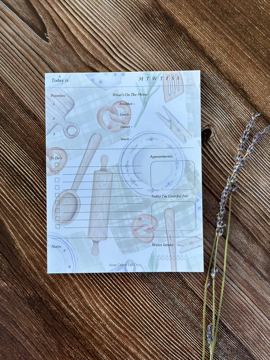 Farmhouse Daily Planner Notepad