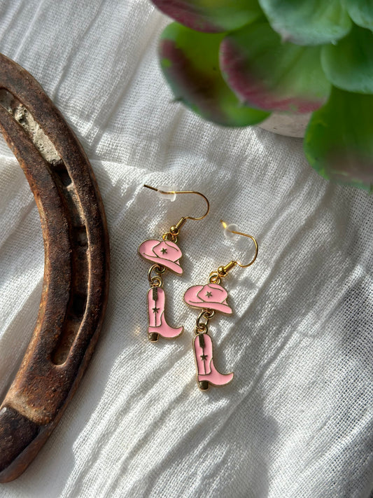 Pink Cowgirl Earrings