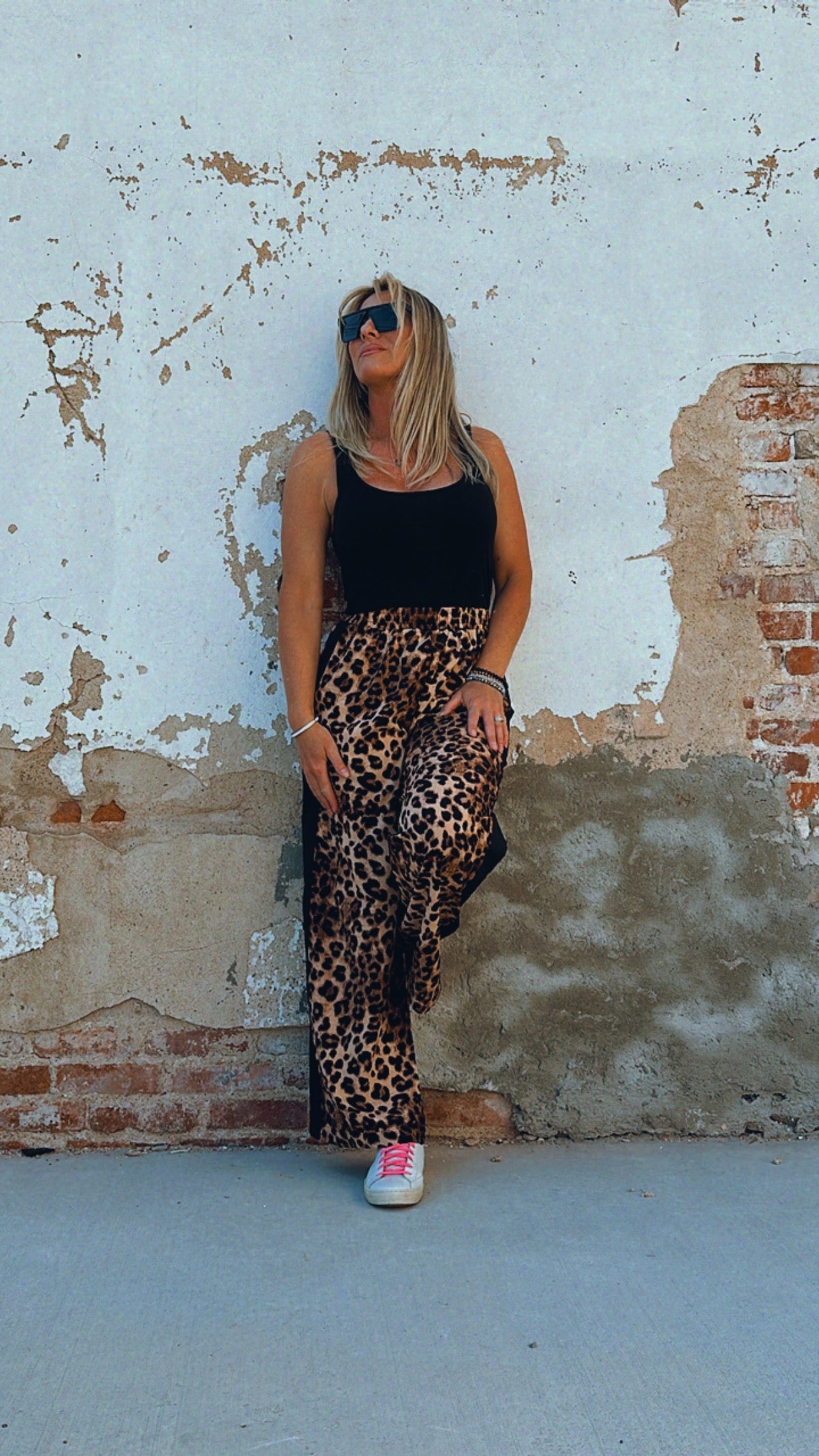 Wide Leg Leopard Pants