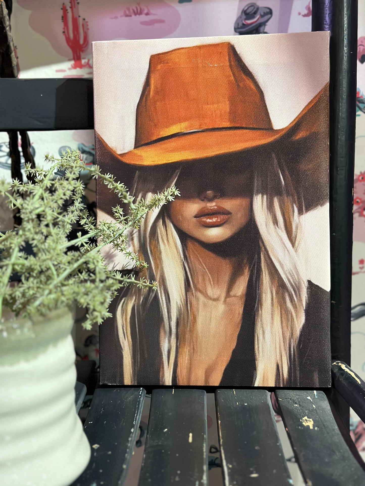 8”x12” Sexy Cowgirl 1.0 Canvas Print