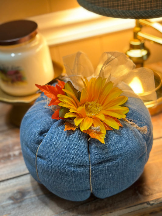 Large Denim Pumpkin