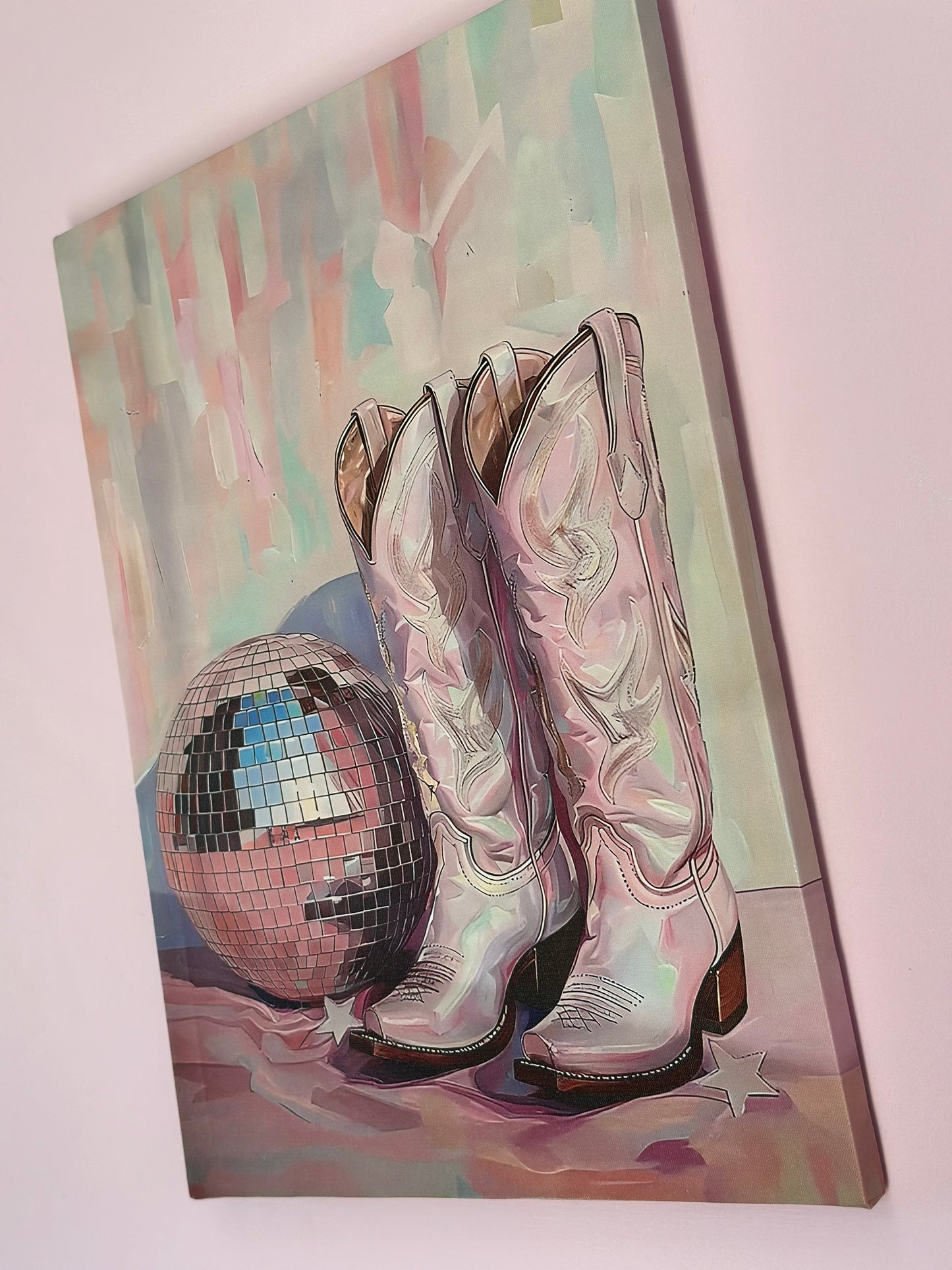 12”x16” Disco Cowgirl Canvas Print