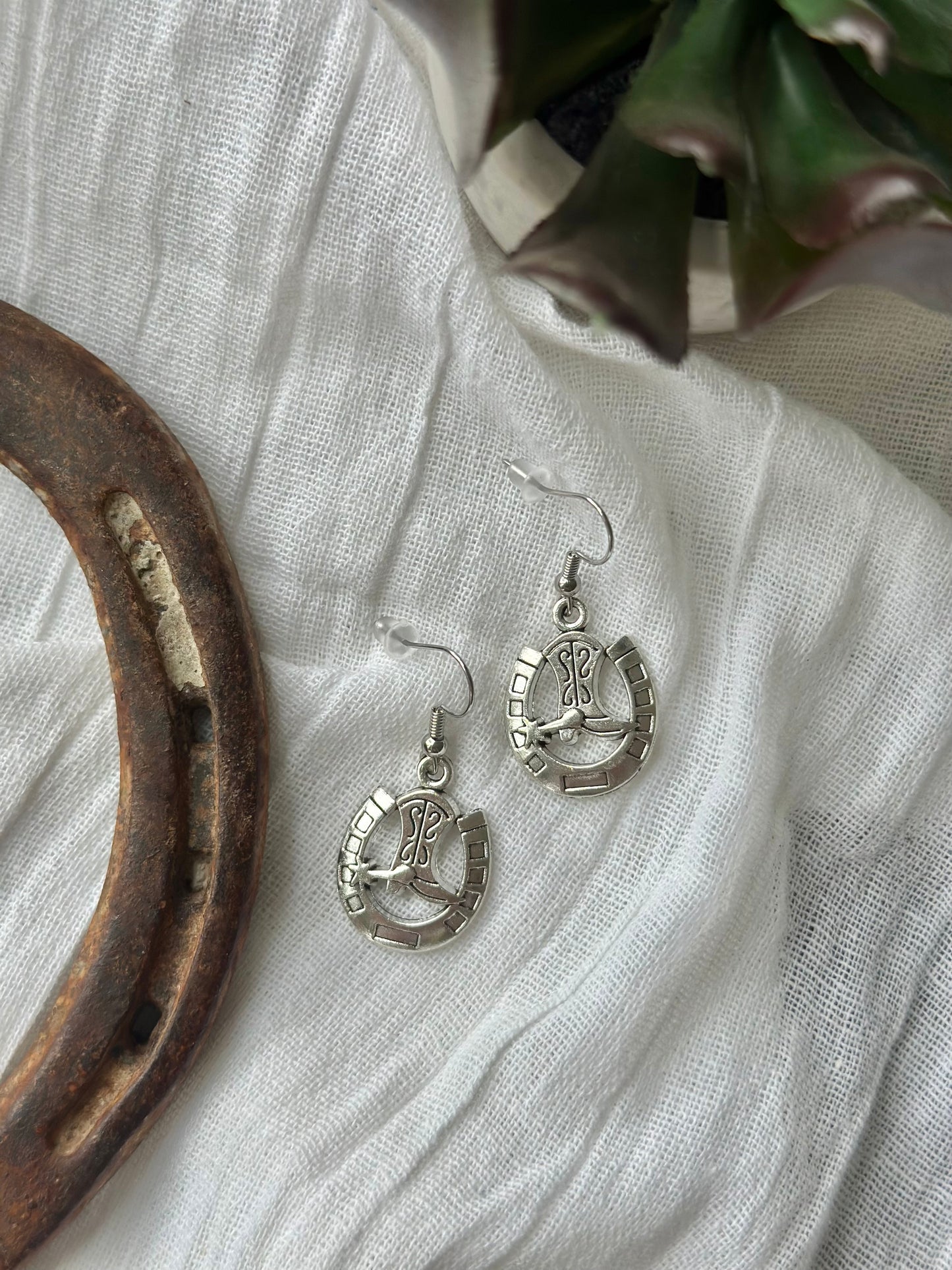 Horseshoes & Boots Charm Earrings