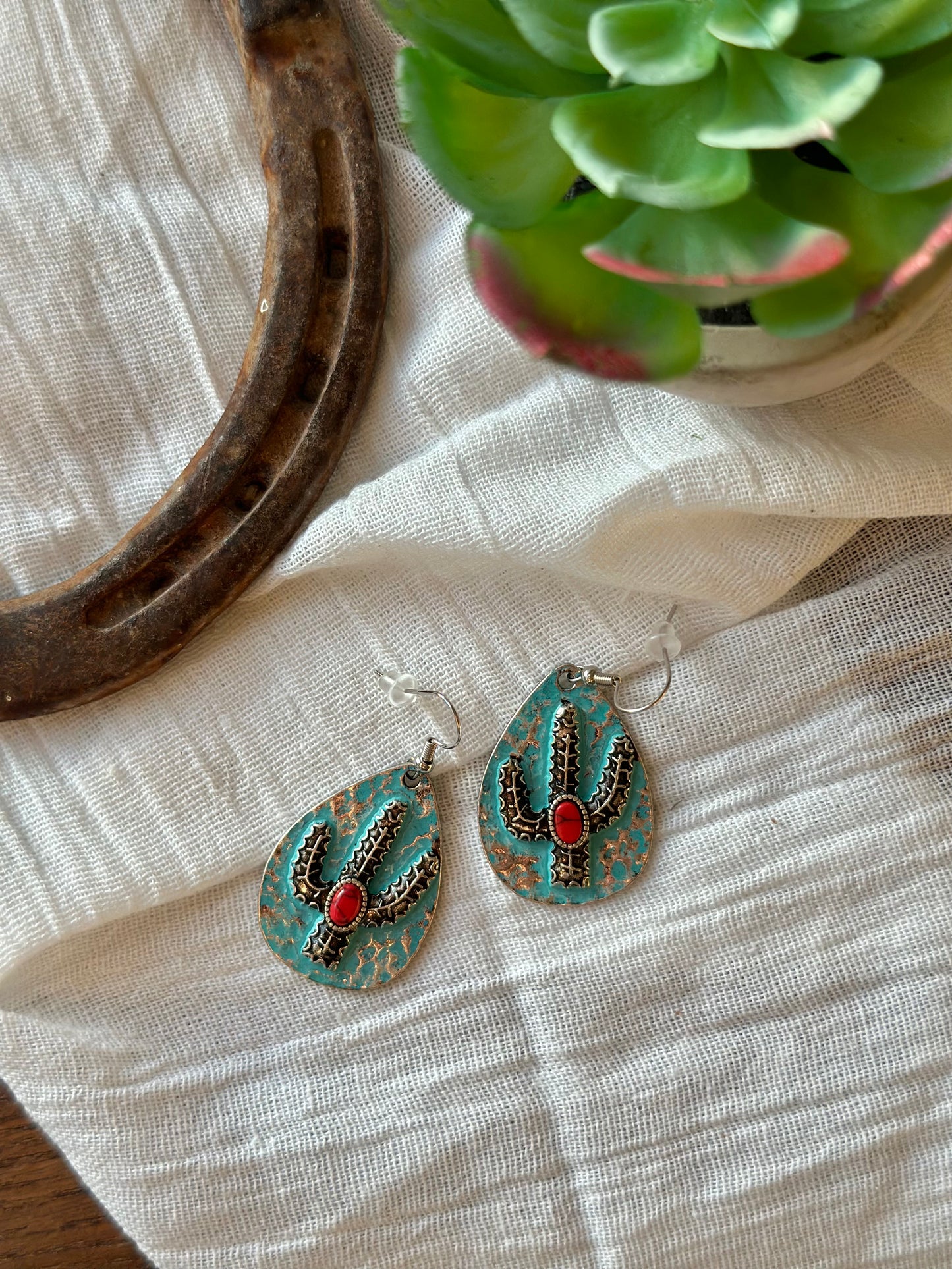 Cactus Pendant Earrings