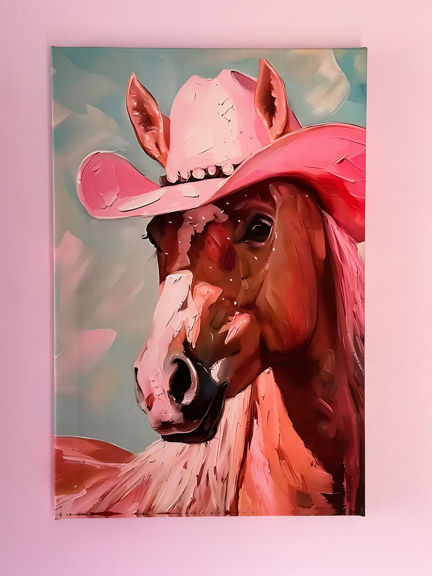 12”x18” The Pink Palomino 1.0 Canvas Print