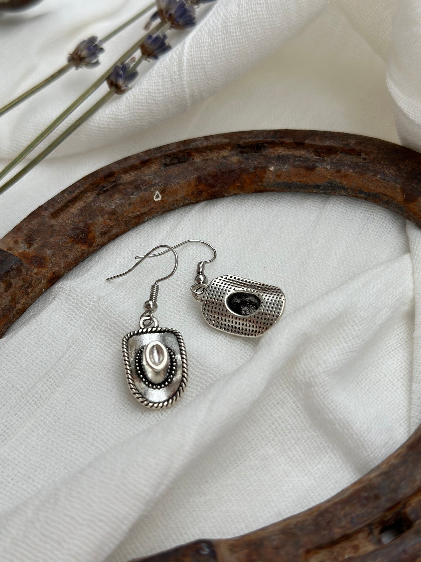 Cowboy Hat Charm Earrings