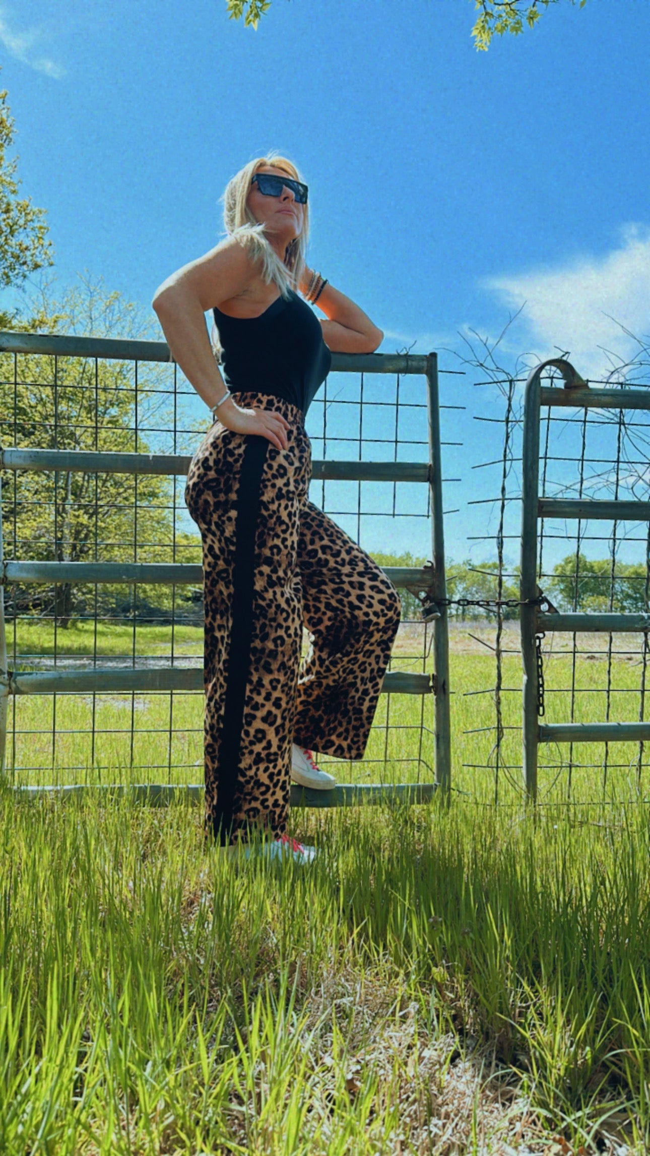 Wide Leg Leopard Pants
