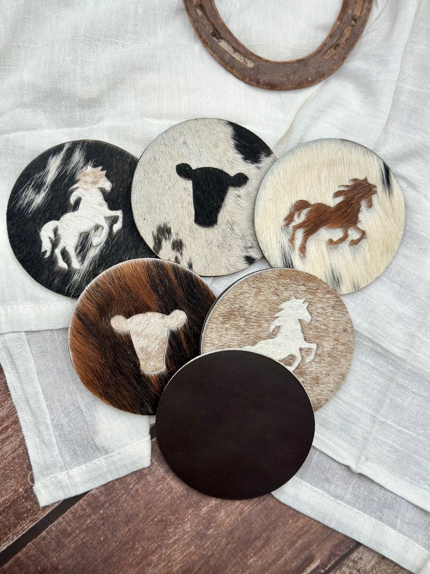 Medium Cowhide Coaster