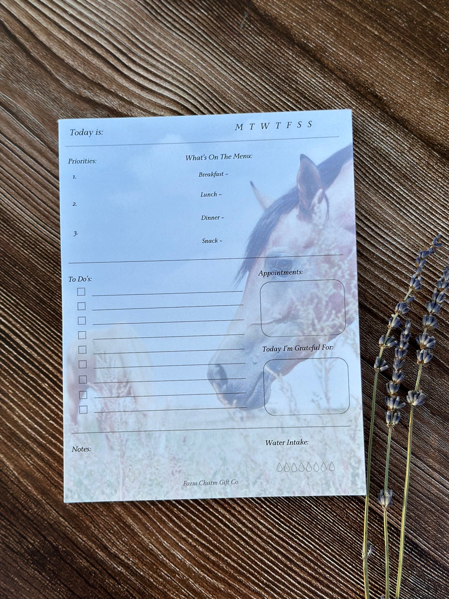 Horse Dreamin’ Daily Planner Notepad
