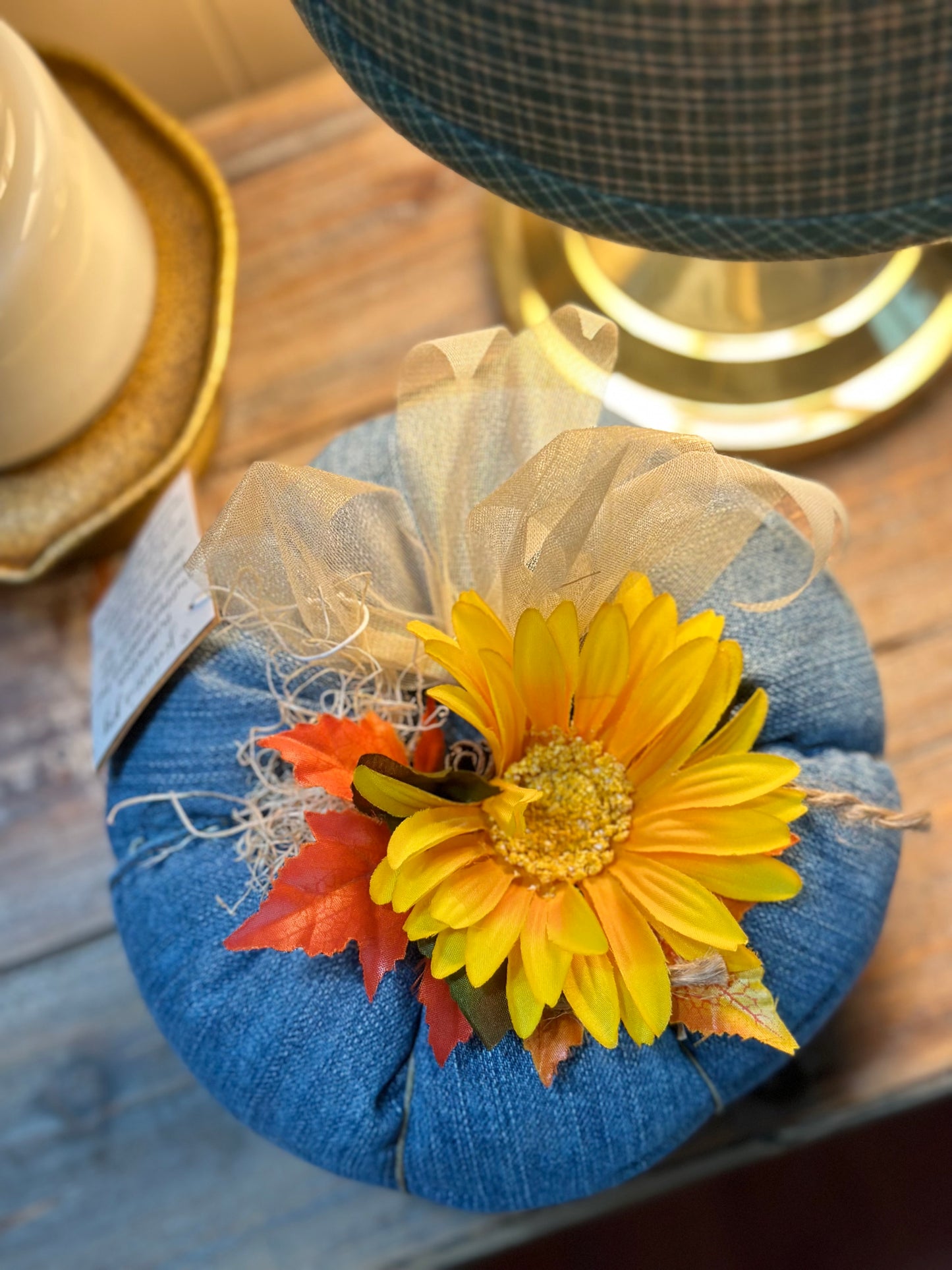 Large Denim Pumpkin