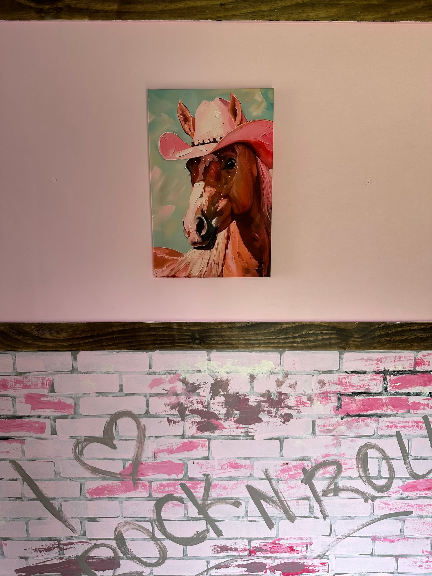 12”x18” The Pink Palomino 1.0 Canvas Print