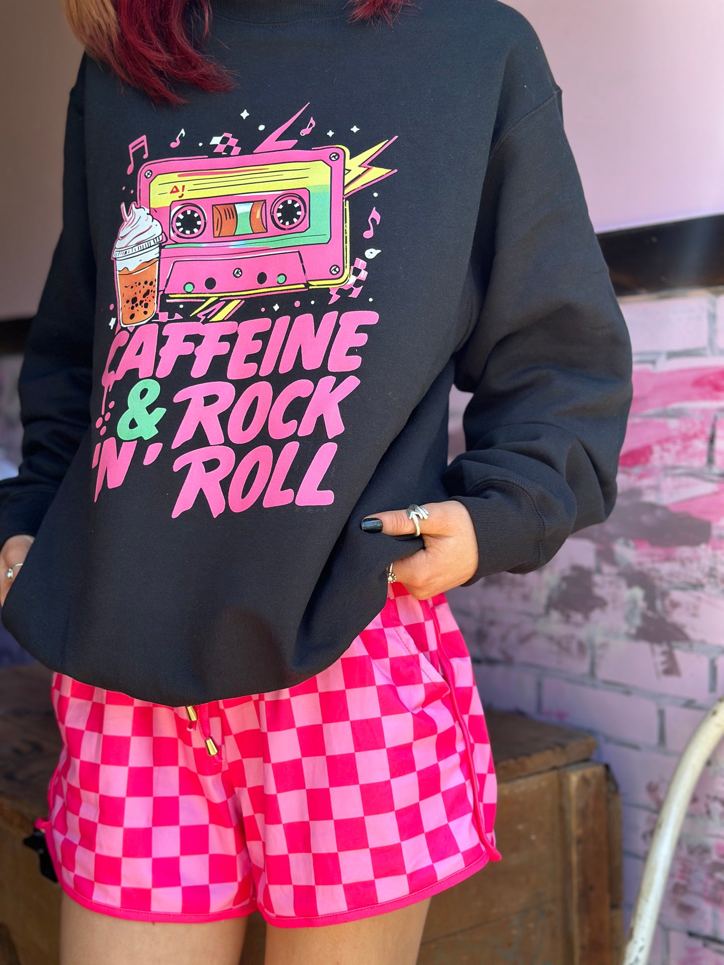 Pink Checkered Shorts